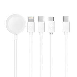 Cable 4w1 Type C to Lightning / Type C / Micro USB / Apple Watch 3W 2A C3186 1,2 m white